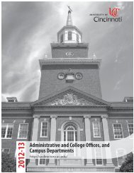 campus departments - Directories - University of Cincinnati