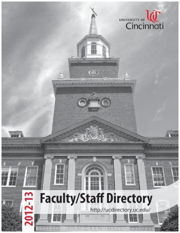 University of Cincinnati Telephone Directory 2012-2013 - Directories ...
