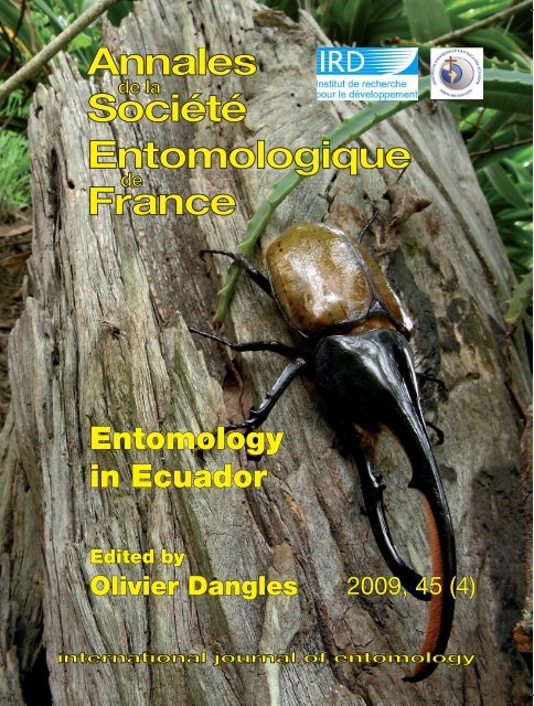 Entomology in Ecuador: Recent developments and - Olivier Dangles