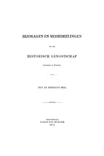 BIJDRAGEN EN MEDEDEELINGEN - digitale bibliotheek voor de ...