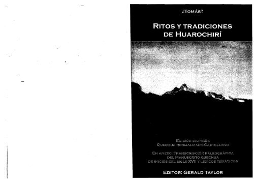 Taylor, Relación de Huarochirí - Histomesoamericana