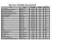 Benton Middle bookshelf - (Home Page) Bossier Parish Schools