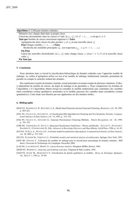 Actes - Société Francophone de Classification