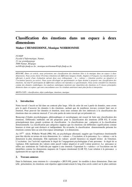 Actes - Société Francophone de Classification