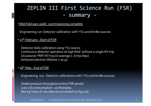 Pawel Majewski STFC Rutherford Appleton Laboratory On behalf of ...