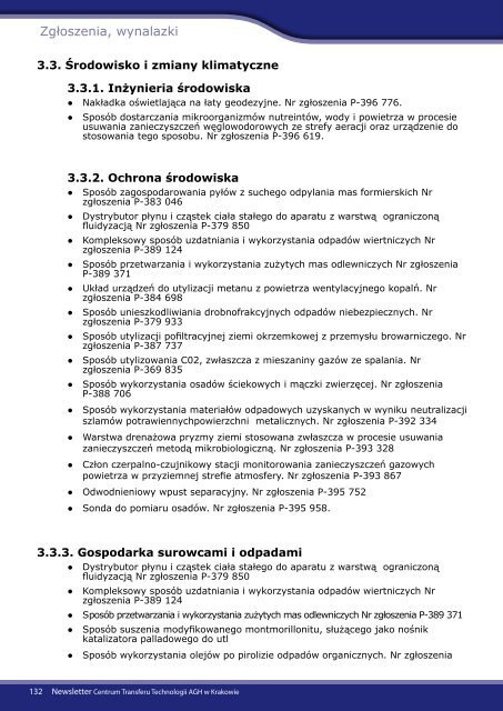 Newsletter dla Przedsiębiorców - grudzień 2011 - CTT AGH