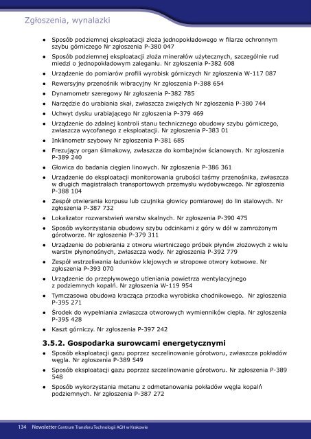 Newsletter dla Przedsiębiorców - grudzień 2011 - CTT AGH