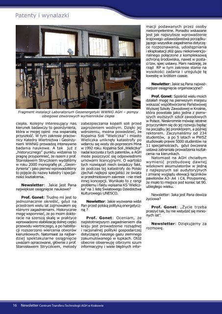 Newsletter dla Przedsiębiorców - grudzień 2011 - CTT AGH