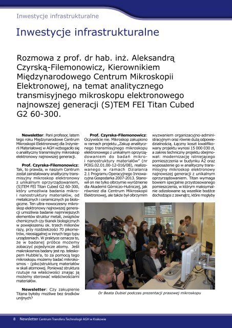 Newsletter dla Przedsiębiorców - grudzień 2011 - CTT AGH