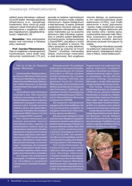 Newsletter dla Przedsiębiorców - grudzień 2011 - CTT AGH