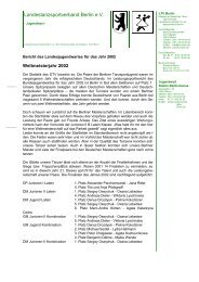 BTSJ Bericht des Jugendwartes 2003 - Landestanzsportverband ...