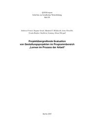 Projektübergreifende Evaluation von Gestaltungsprojekten ... - ABWF