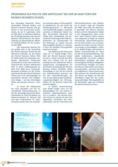 MBS insight 01/2012 - Munich Business School