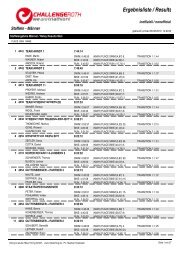 Race results teams 2010 (male) - Challenge Family