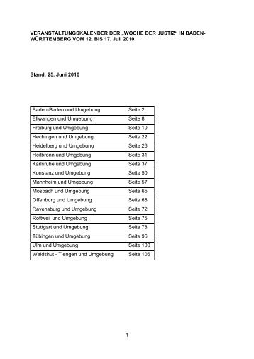 IN BADEN - Justizministerium - Baden-Württemberg
