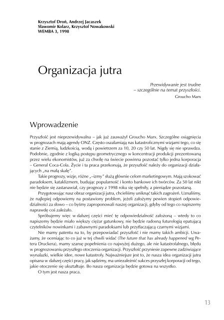 Przerażony kameleon - eseje o przyszłości zarządzania - E-mentor