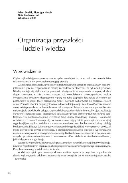 Przerażony kameleon - eseje o przyszłości zarządzania - E-mentor