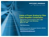 Limits of Power Scaling by Fiber Laser Amplifier ... - OFC/NFOEC