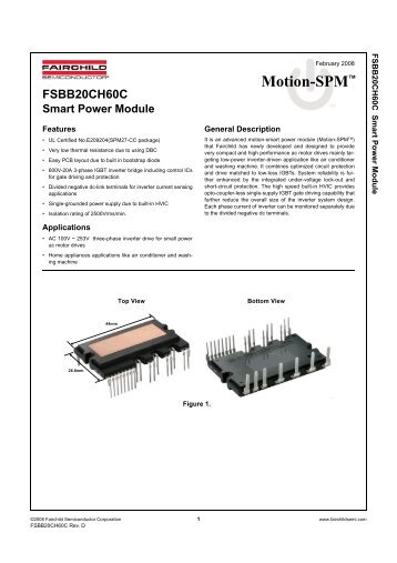 FSBB20CH60C Smart Power Module - Fairchild Semiconductor