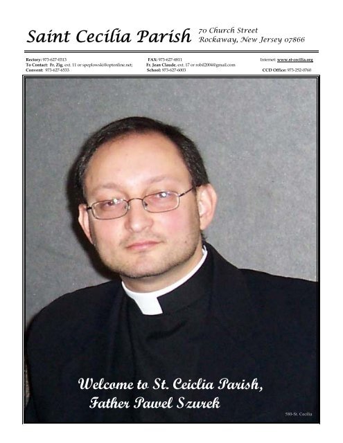 St. Ceiclia Parish, Father Pawel Szurek - St. Cecilia Roman Catholic ...