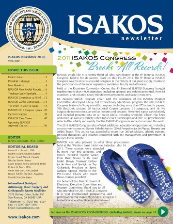 Summer 2011 Newsletter - ISAKOS