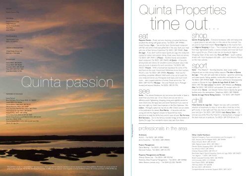 The guide to spectacular property in and around ... - Quinta Properties