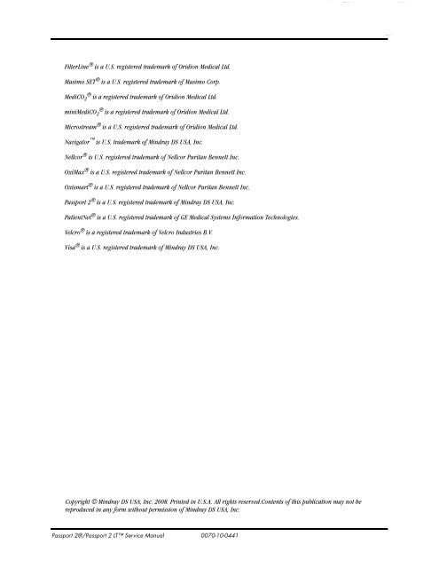 Datascope Passport - Mindray