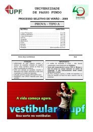 UNIVERSIDADE DE PASSO FUNDO - Vestibular UPF ...