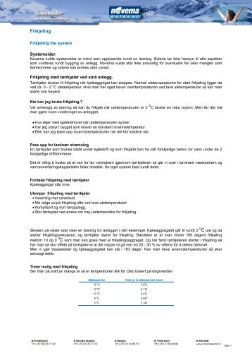 Systemsider - Novema kulde