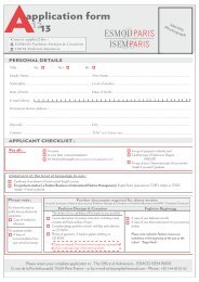 pplication form - ESMOD International