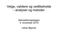 analyser og metoder - Norsk Akkreditering