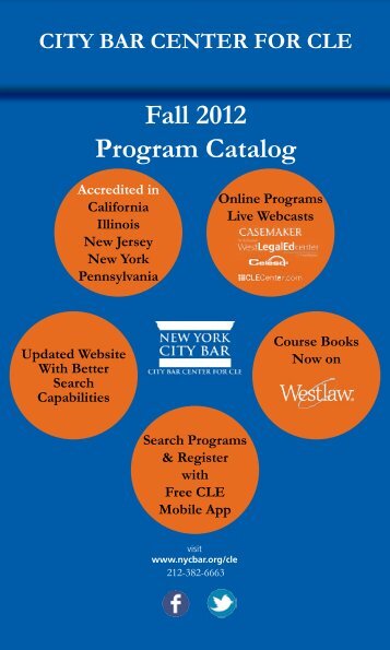 Download the Fall 2012 Catalog - New York City Bar Association