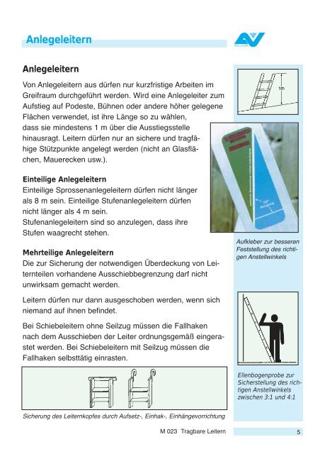 Tragbare Leiter M 023