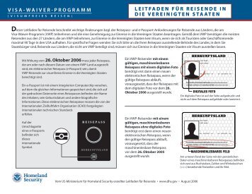 Visa Waiver Program - U.S. Department of Homeland Security