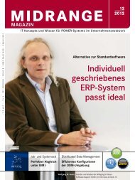 Individuell geschriebenes ERP-System passt ideal - Midrange ...