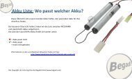 Akku Liste: Wo passt welcher Akku? - Begadi