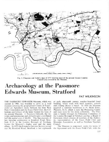 Archaeology at the Passmore Edwards ~ useum , Stratfor - Internet ...
