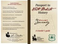 Passport to History - the State Historical Society of North Dakota