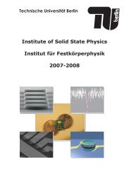 Institute of Solid State Physics Institut für Festkörperphysik 2007-2008