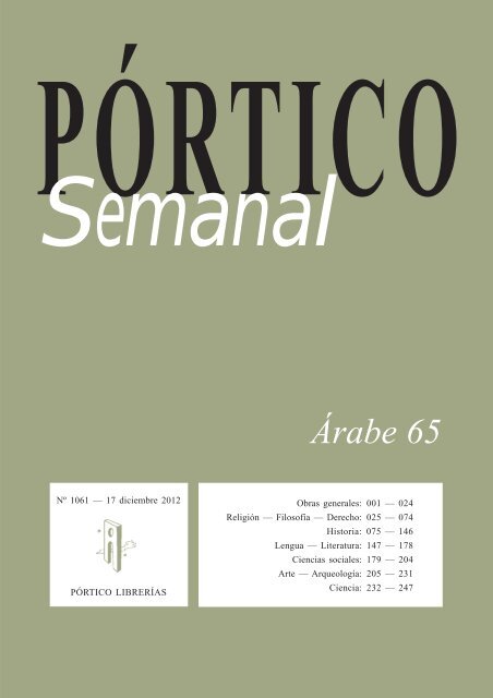 Portico Semanal 1061 Arabe 65 - Pórtico librerías