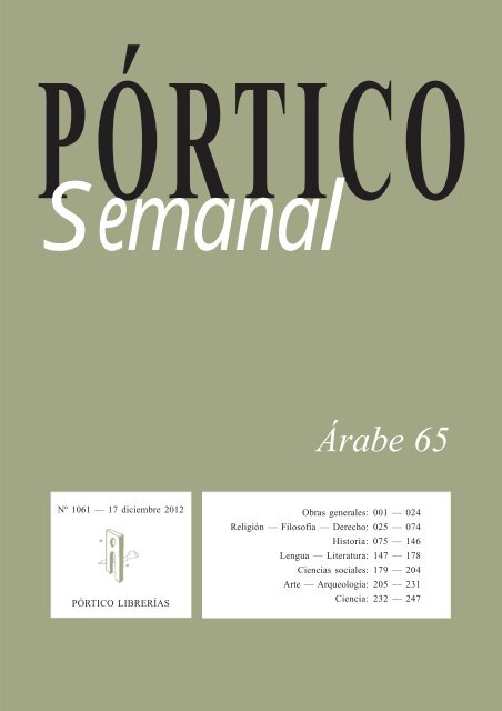 Portico Semanal 1061 Arabe 65 - Pórtico librerías