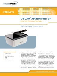 D SCAN® Authenticator CF - Cross Match Technologies