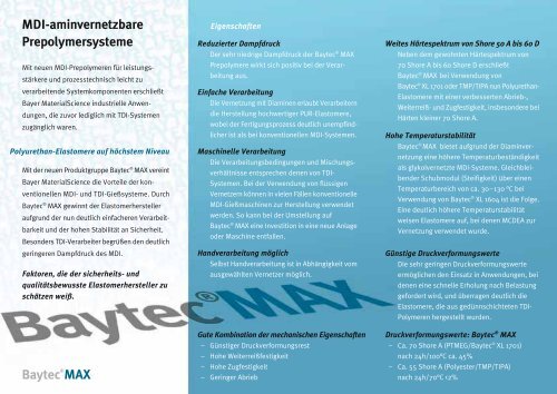 Baytec®MAX MDI-aminvernetzbare - BaySystems - customized ...