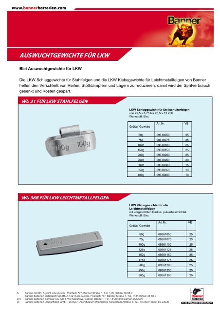 Folder Auswuchtgewichte D (2.6 Mb) - Banner Batteries