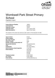 Wombwell Park Street Primary School - Ofsted