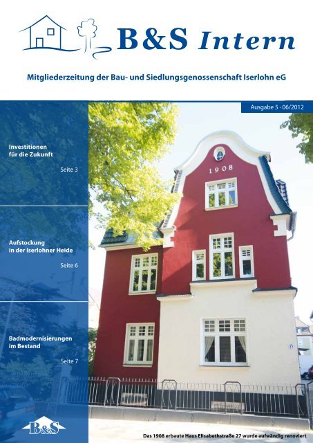 Mitgliederzeitung der Bau- und Siedlungsgenossenschaft Iserlohn eG