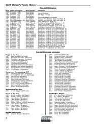 CCIW Women's Tennis History - College Conference of Illinois ...