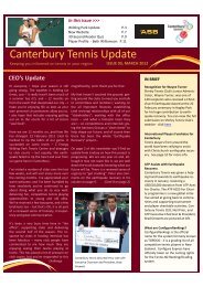 March Baseline Magazine - Canterbury Tennis