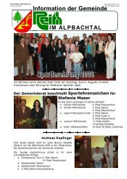 Ausgabe 5/2006 - Reith im Alpbachtal