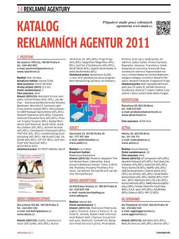 Katalog reklamních agentur 2011 - iHNed